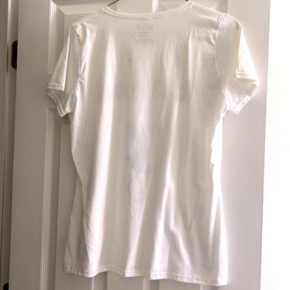 NWOT 🐈‍⬛ 100% COTTON WHITE/PINK/BLACK “CAT MOM” KITTY GRAPHIC TSHIRT Women’s XL - Picture 3 of 7